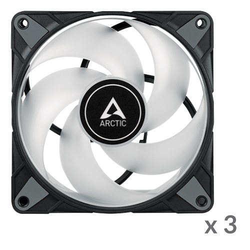 ARCTIC Case Fan with Digital A-RGB Fans P12 PWM PST, 4-pin, 120mm, 3 pack
