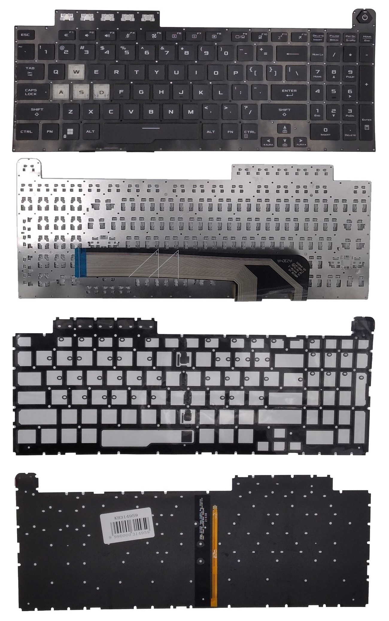 Keyboard ASUS FA506, FA706, US, with backlight